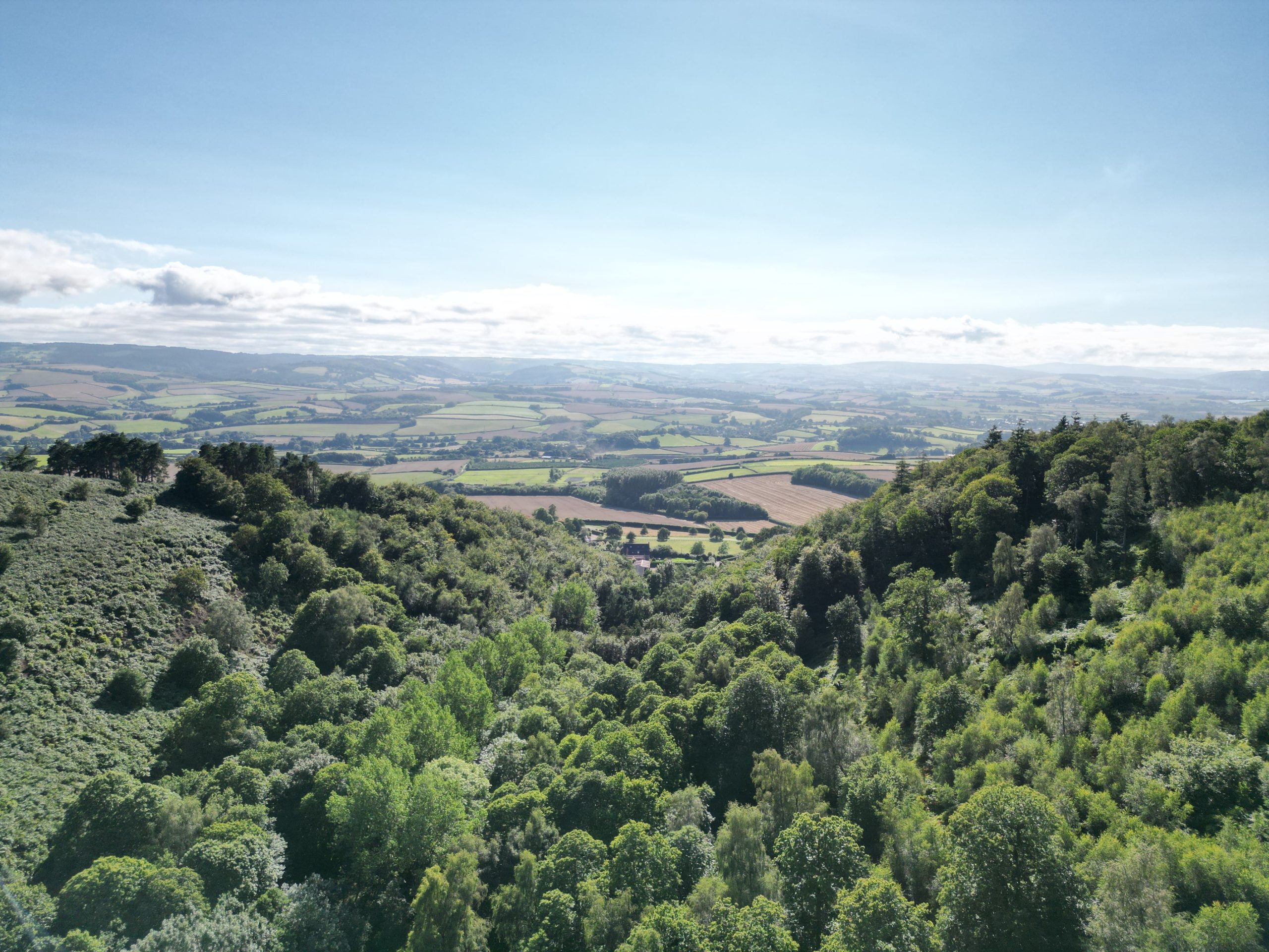 Quantock Hills ariel view